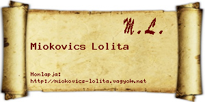 Miokovics Lolita névjegykártya